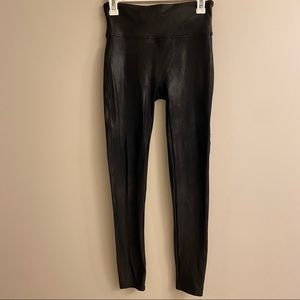 Spanx Black Faux Leather Leggings
